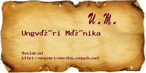 Ungvári Mónika névjegykártya